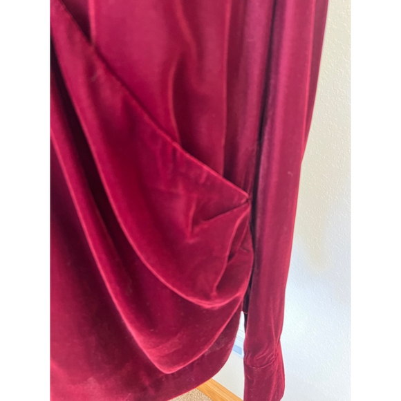 NWT Women's Lauren Ralph Lauren Blouse, Size 6, Burgundy - Picture 3 of 6